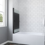 Badewannenaufsatz ohne bohren Schwarz matt 80 x 140 cm Duschtrennwand für Badewanne Handtuchhalter Duschwand Glas Dusche 1 Teilig aus 5 mm Einscheiben Sicherheitsglas Echtglas Nano Beschichtung