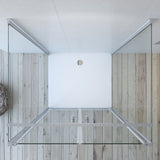 Duschkabine Eckeinstieg U Form U Kabine Dusche Eckdusche Pendeltür Doppelpendeltür Schwingtür Seitenwand Freistehend Höhe 197 cm