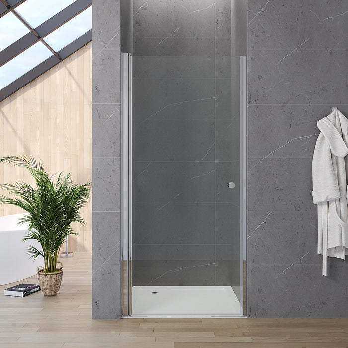 Duschtür Nische rahmenlos Pendeltür Dusche Drehtür Schwingtür Breite 70 75 80 90 100 cm Höhe 187 cm Wandausgleich 15 mm & 10 mm