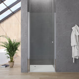 Duschtür Nische rahmenlos Pendeltür Dusche Drehtür Schwingtür Breite 70 75 80 90 100 cm Höhe 187 cm Wandausgleich 15 mm & 10 mm