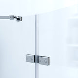 Duschkabine Runddusche 90x90 cm Drehtür Scharnier Dusche viertelkreis aus Sicherheitsglas 6mm mit Lotuseffekt Beschichtung höhe 195cm