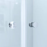 Duschkabine Runddusche 90x90 cm Drehtür Scharnier Dusche viertelkreis aus Sicherheitsglas 6mm mit Lotuseffekt Beschichtung höhe 195cm