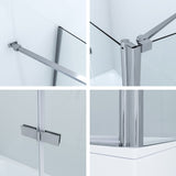 Badewannenaufsatz Seitenwand Duschwand Badewanne aus 5 mm Echtglas mit Nano Beschichtung