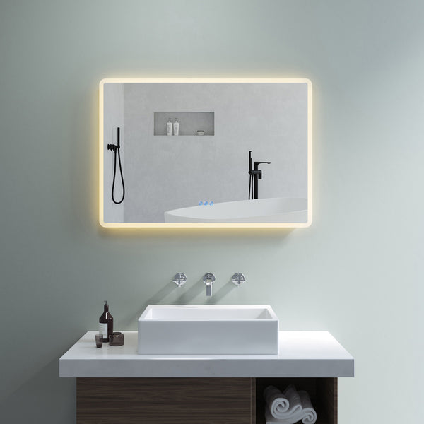 Badezimmerspiegel Wandspiegel mit LED Licht - AQUABATOS