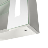 Spiegelschrank mit Beleuchtung 65x60cm Badezimmerschrank LED Spiegel Schrank Aluminium Badschrank Steckdose