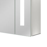 Spiegelschrank mit Beleuchtung 65x60cm Badezimmerschrank LED Spiegel Schrank Aluminium Badschrank Steckdose