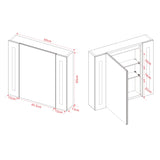 Spiegelschrank mit Beleuchtung 65x60cm Badezimmerschrank LED Spiegel Schrank Aluminium Badschrank Steckdose