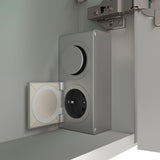 Spiegelschrank mit Beleuchtung 80x60cm Badezimmerschrank LED Spiegel Schrank Aluminium Badschrank Steckdose