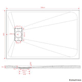 SMC Duschwanne Quadratisch Duschtasse Rutschfest Bodengleich Steinoptik Superflach