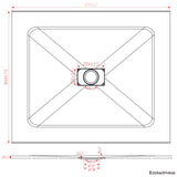 SMC Duschwanne Quadratisch Duschtasse Rutschfest Bodengleich Steinoptik Superflach