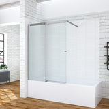 110 x 150 cm Badewannenaufsatz Schiebetür Duschabtrennung Glas Badewanne Duschwand Glaswand Trennwand Glas aus Sicherheitsglas mit Lotuseffekt Beschichtung