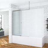 110 x 150 cm Badewannenaufsatz Schiebetür Duschabtrennung Glas Badewanne Duschwand Glaswand Trennwand Glas aus Sicherheitsglas mit Lotuseffekt Beschichtung