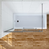 110 x 150 cm Badewannenaufsatz Schiebetür Duschabtrennung Glas Badewanne Duschwand Glaswand Trennwand Glas aus Sicherheitsglas mit Lotuseffekt Beschichtung