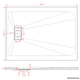 SMC Duschwanne Quadratisch Duschtasse Rutschfest Bodengleich Steinoptik Superflach