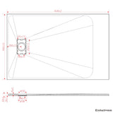 SMC Duschwanne Quadratisch Duschtasse Rutschfest Bodengleich Steinoptik Superflach