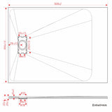 SMC Duschwanne Quadratisch Duschtasse Rutschfest Bodengleich Steinoptik Superflach