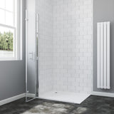Duschabtrennung Duschwand Glas faltbar Walk-in Dusche mit Falttür aus Sicherheitsglas (ESG) 6 mm NANO-Beschichtung Höhe 197 cm