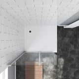 Duschabtrennung Duschwand Glas faltbar Walk-in Dusche mit Falttür aus Sicherheitsglas (ESG) 6 mm NANO-Beschichtung Höhe 197 cm