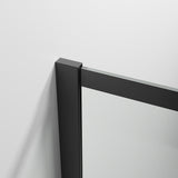 Walk in Dusche Duschwand Glas schwarz matt Echtglas 8 mm Dekor Kariert Nano Beschichtung 90° Stabilisator