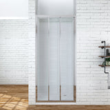 100 cm Duschtür Glas Dusche Schiebetür 3 Teilig Dreiteilig aus Sicherheitsglas 6mm Klarglas mit Lotuseffekt Beschichtung