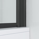 Badewannenaufsatz ohne bohren Schwarz matt Dekor Kariert 80 x 140 cm Black Style Duschtrennwand für Badewanne Duschwand Glas Dusche