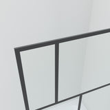 Badewannenaufsatz ohne bohren Schwarz matt Dekor Kariert 80 x 140 cm Black Style Duschtrennwand für Badewanne Duschwand Glas Dusche