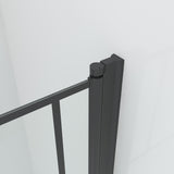 Badewannenaufsatz ohne bohren Schwarz matt Dekor Kariert 80 x 140 cm Black Style Duschtrennwand für Badewanne Duschwand Glas Dusche