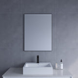Wandspiegel Schwarz Metall Badezimmer Spiegel Badspiegel Hängespiegel 60 x 80 cm Eckig Wohnzimmerspiegel Badezimmerspiegel