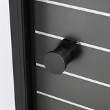Falttür Dusche Drehfalttür in Nische Duschtür Glas Nischentür faltbar Schwarz Matt Breite 70 75 80 90 100 120 cm Höhe 187 cm Wandausgleich 15 mm & 10 mm