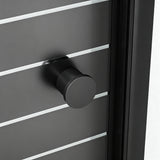 Falttür Dusche Drehfalttür in Nische Duschtür Glas Nischentür faltbar Schwarz Matt Breite 70 75 80 90 100 120 cm Höhe 187 cm Wandausgleich 15 mm & 20 mm