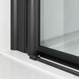 Duschkabine Eckeinstieg mit Falttüren Drehfalttüren Eckdusche faltbar Schwarz Matt aus Sicherheitsglas (ESG) 5 mm Höhe 187 cm