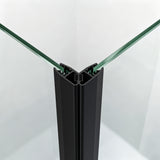 Duschkabine Eckeinstieg mit Falttüren Drehfalttüren Eckdusche faltbar Schwarz Matt aus Sicherheitsglas (ESG) 5 mm Höhe 187 cm