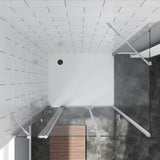 Duschkabine Eckeinstieg Eck Dusche Duschtür Falttür an Festteil mit festem Seitenteil Höhe 197 cm