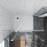 Duschkabine Eckeinstieg mit Pendeltür an Festteil und Seitenwand Höhe 197 cm