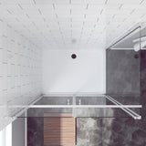 Duschkabine Eckeinstieg mit Pendeltür und Seitenwand 6 mm Echtglas klar mit Nano Beschichtung Höhe 197 cm