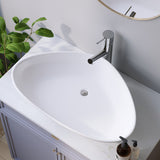 Design-Waschbecken Keramik Weiß Schalenform 68 x 44 cm Aufsatzwaschbecken Moderner Waschtisch für Unterschrank Waschplatz Badezimmer klein Aufsatzbecken Waschschale OHNE Hahnloch Überlauf