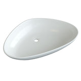 Design-Waschbecken Keramik Weiß Schalenform 68 x 44 cm Aufsatzwaschbecken Moderner Waschtisch für Unterschrank Waschplatz Badezimmer klein Aufsatzbecken Waschschale OHNE Hahnloch Überlauf