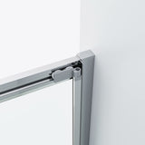 Duschtür Nische 80 x 190 cm Falttür mit Rahmen Chromoptik Nischentür Dusche Sicherheitsglas (ESG) 6 mm Klar