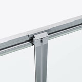 Duschtür Nische 80 x 190 cm Falttür mit Rahmen Chromoptik Nischentür Dusche Sicherheitsglas (ESG) 6 mm Klar