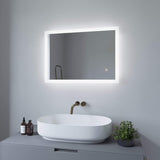 LED Badspiegel Badezimmerspiegel mit Beleuchtung ECHOS-Serie 70x50cm Typ A Dimmbar Touch Schalter Kaltweiß 6400K