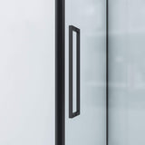 Duschkabine Eckeinstieg 120 x 90 cm Schiebetür und Seitenwand schwarz Rahmen 8 mm Echtglas Nano Beschichtung