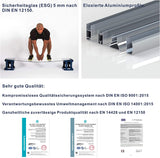 Duschabtrennung Duschwand Glas für Badewanne 120 x 140 cm mit Nano-Beschichtung