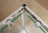 AQUABATOS Duschkabine Eckeinstieg SAPPIRE mit Schiebetür aus 6mm ESG Glas Höhe 195cm