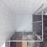 AQUABATOS BOURGES-Serie Duschkabine Eckeinstieg mit Schiebetüren 6mm Echtglas Höhe 185 cm