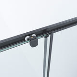 Duschkabine Eckeinstieg 100x100 x 195 cm schwarz matt Rahmen Eckdusche Schiebetür aus Sicherheitsglas 5/6 mm mit Lotus-Effekt Beschichtung