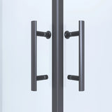 Duschkabine Eckeinstieg 90x90 x 195 cm schwarz matt Rahmen Eckdusche Schiebetür aus Sicherheitsglas 5/6 mm mit Lotus-Effekt Beschichtung
