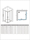 AQUABATOS Duschkabine Eckeinstieg SAPPIRE mit Schiebetür aus 6mm ESG Glas Höhe 195cm