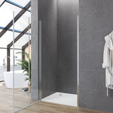 Faltbare Duschtür Nische Rahmenlos 70 x 185 cm Verstellbereich 67-70 cm Falttür Dusche aus Sicherheitsglas klar 6 mm