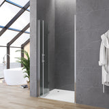 Faltbare Duschtür Nische Rahmenlos 70 x 185 cm Verstellbereich 67-70 cm Falttür Dusche aus Sicherheitsglas klar 6 mm