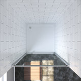 Duschtür Nische 90 x 190 cm Verstellbereich von 85-89 cm Drehtür Nischentür Dusche mit Rahmen Chromoptik Duschwand Glas aus Sicherheitsglas 8 mm klar